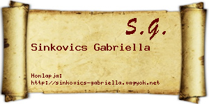 Sinkovics Gabriella névjegykártya